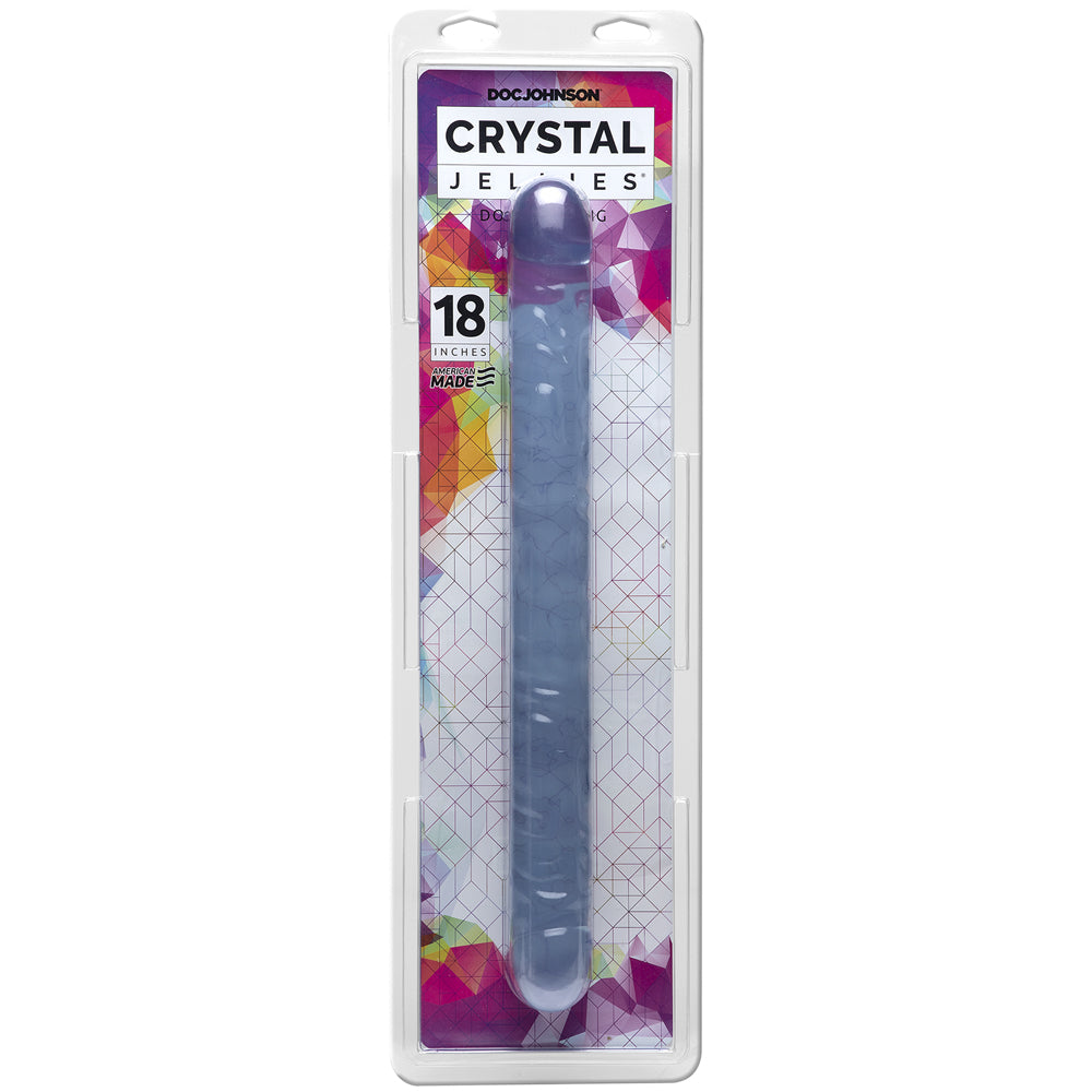 Crystal Jellies - 18" Double Dong Clear | 782421516406 | Available at EroticWarehouse.com