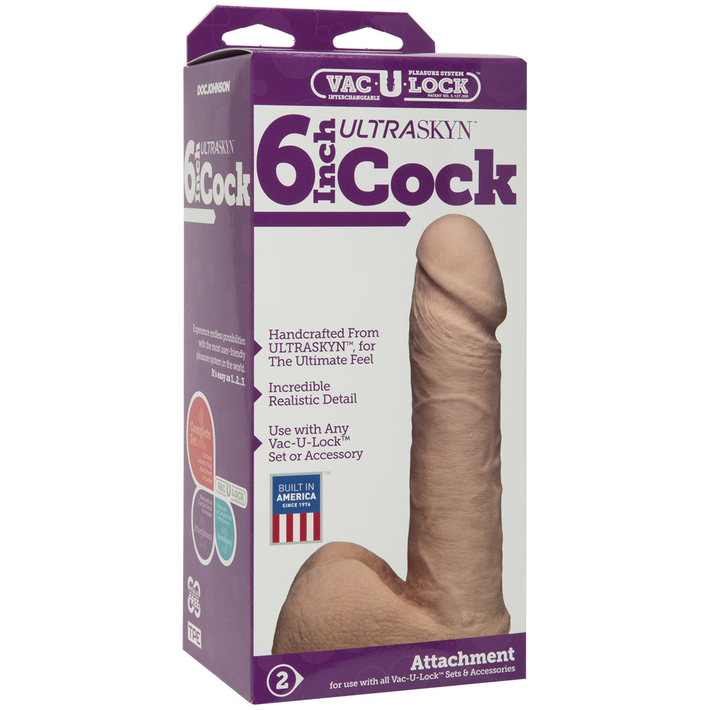 Vac-U-Lock - 6" ULTRASKYN Cock - Vanilla | 782421522308 | Available at EroticWarehouse.com