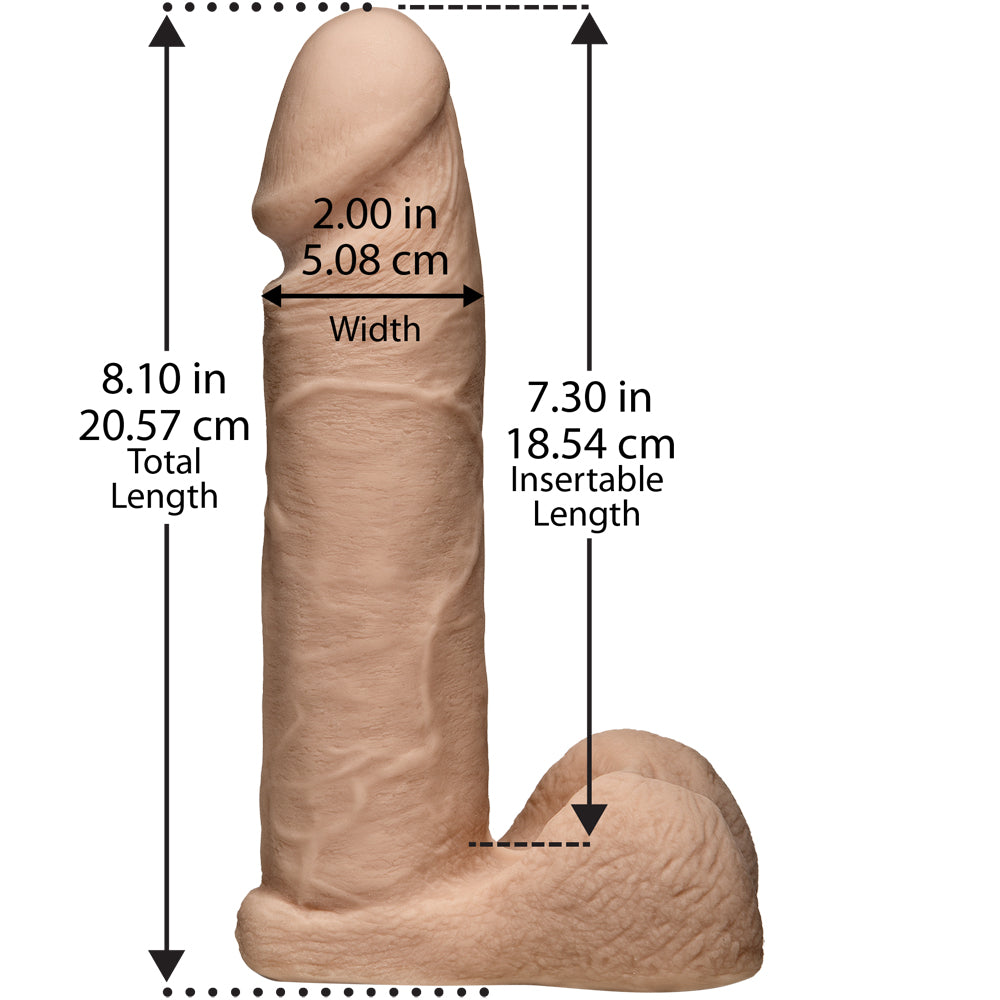 Vac-U-Lock - 8" ULTRASKYN Cock - Vanilla | 782421522407 | Available at EroticWarehouse.com