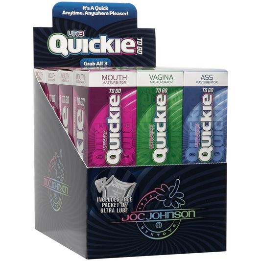 ULTRASKYN Quickie To Go - Display - 12 Pieces - White | 782421554200 | Available at EroticWarehouse.com