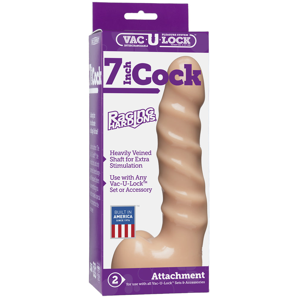 Vac-U-Lock - 7" Cock - Raging Hard-Ons&trade; Vanilla | 782421554705 | Available at EroticWarehouse.com