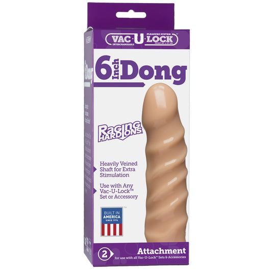 Vac-U-Lock - 6" Dong - Raging Hard-Ons&trade; Vanilla | 782421554804 | Available at EroticWarehouse.com