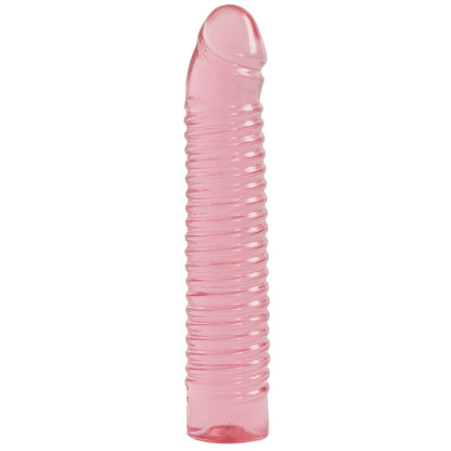 Vivid - 7" Ribbed Jellie - Dong - Tawny Pink | 782421596217 | Available at EroticWarehouse.com
