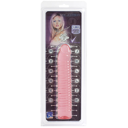 Vivid - 7" Ribbed Jellie - Dong - Tawny Pink | 782421596217 | Available at EroticWarehouse.com