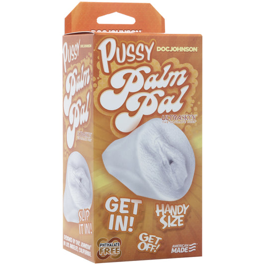 Palm Pal - ULTRASKYN - Pussy - Frosted Clear - Clear | 782421606114 | Available at EroticWarehouse.com