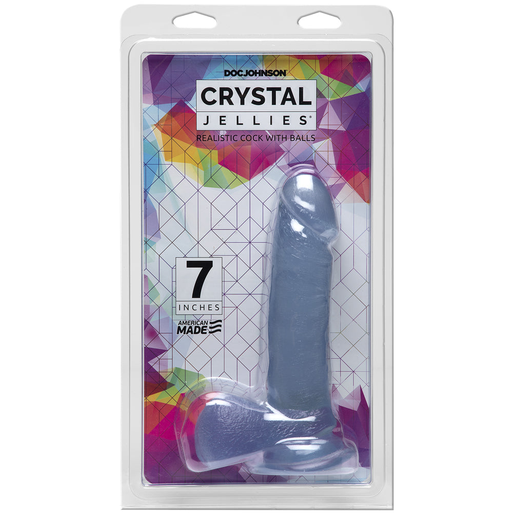 Crystal Jellies - 6" Ballsy Cock With Suction Cup Clear | 782421785710 | Available at EroticWarehouse.com