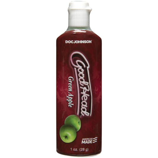Goodhead Oral Delight Gel 1 oz. Bottle Green Apple | 782421916114 | Available at EroticWarehouse.com