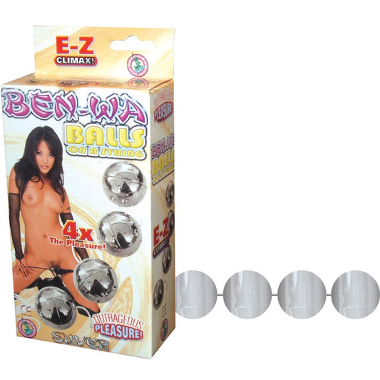 Ben Wa Balls On A String Silver | 782631175820 | Available at EroticWarehouse.com