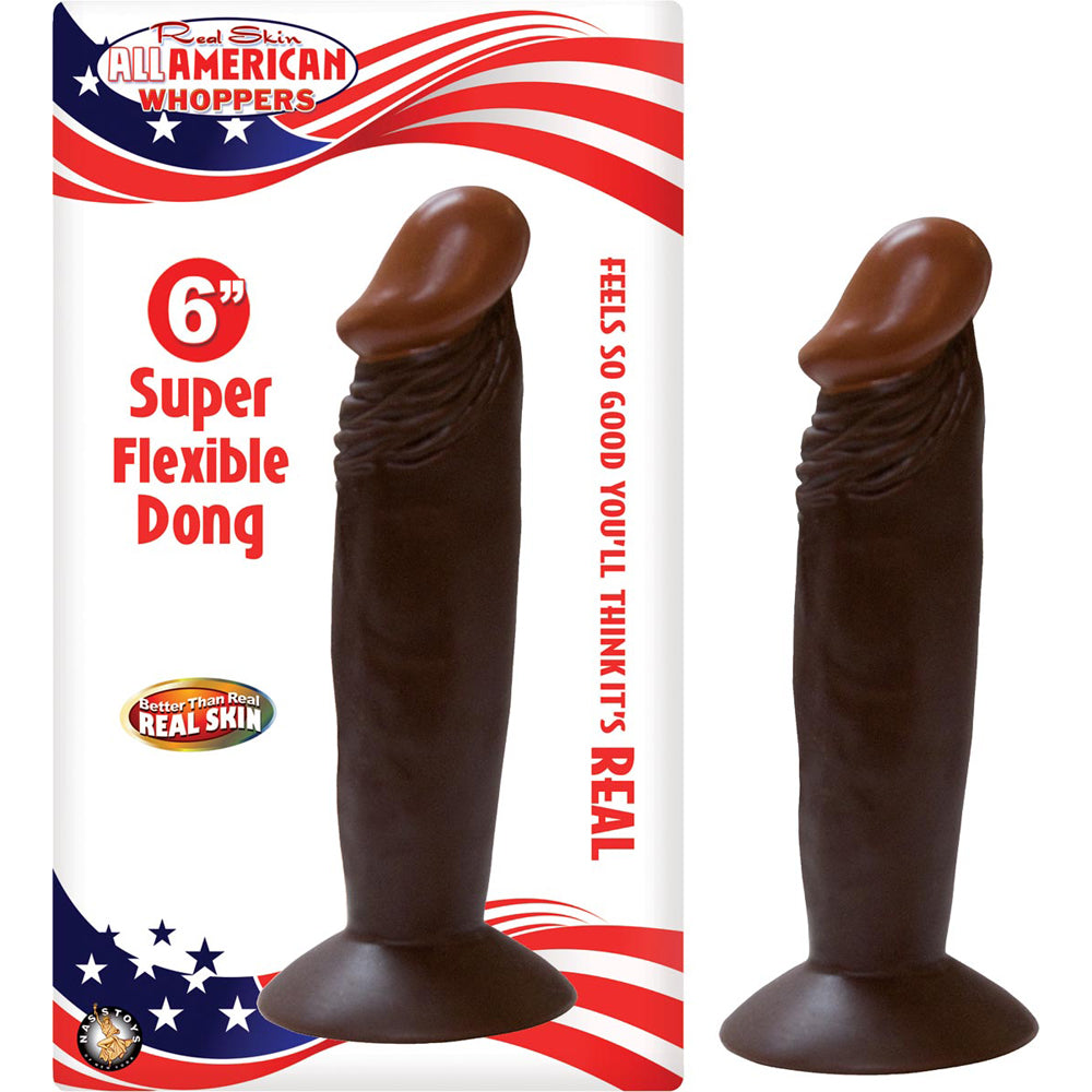 Afro American Whoppers 6" Dong Brown | 782631223521 | Available at EroticWarehouse.com
