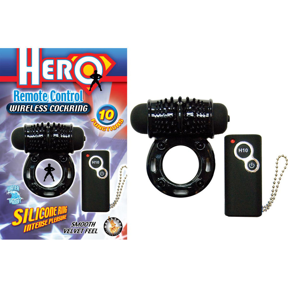 Hero Remote Control Wireless Cockring Black | 782631231526 | Available at EroticWarehouse.com