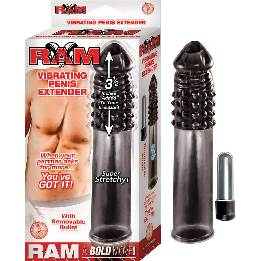 Ram Vibrating Penis Extender Smoke | 782631246728 | Available at EroticWarehouse.com