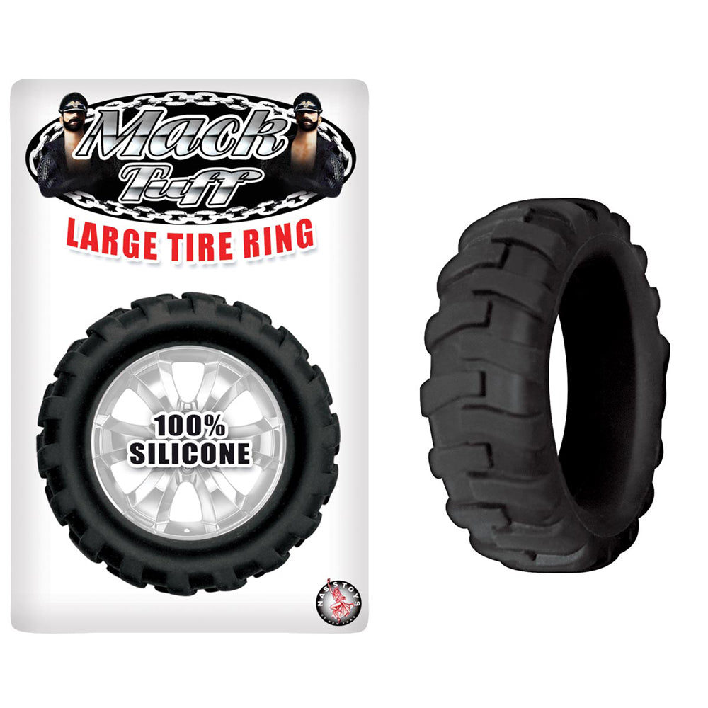 Mack Tuff Large Tire Ring Black | 782631253207 | Available at EroticWarehouse.com