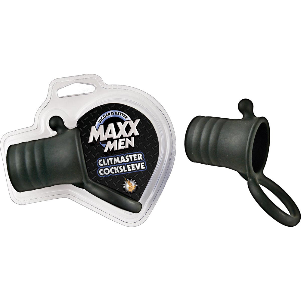 Maxx Men Clitmaster Cocksleeve Black | 782631269727 | Available at EroticWarehouse.com