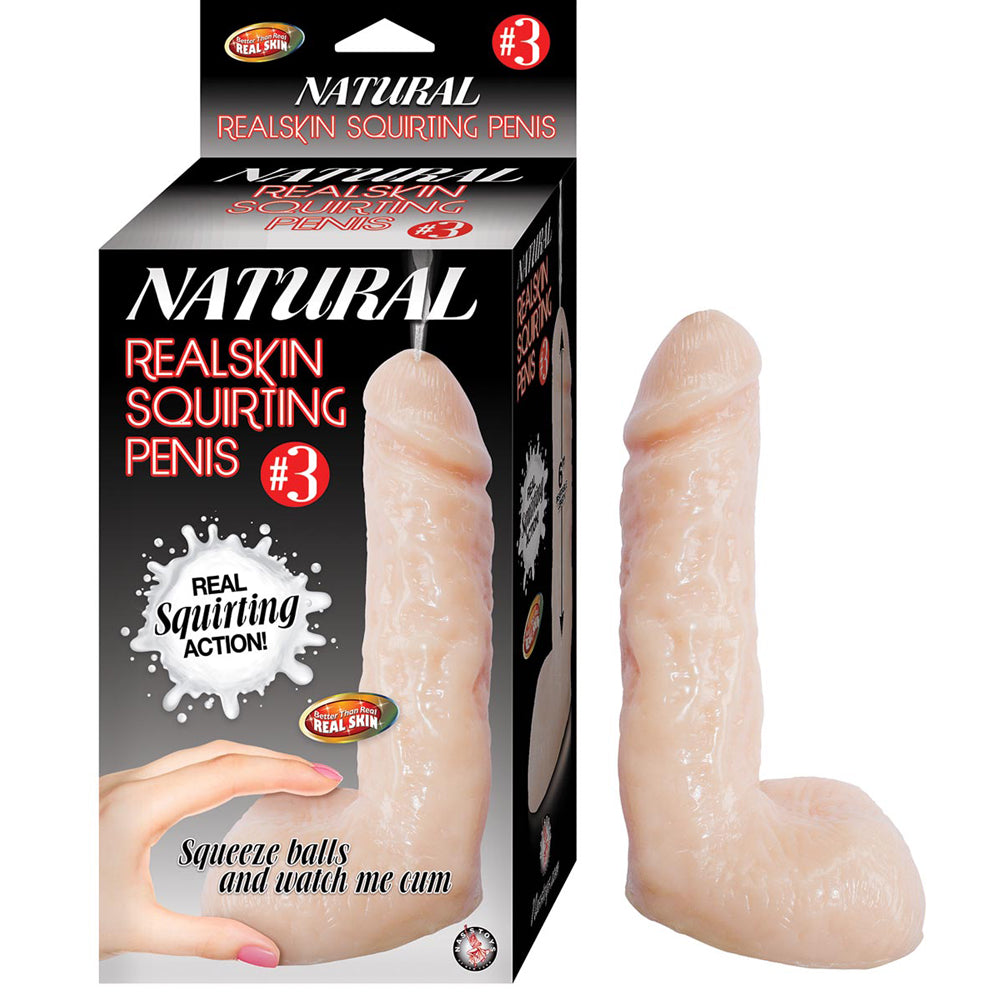 Natural Realskin Squirting Penis #3 | 782631276107 | Available at EroticWarehouse.com