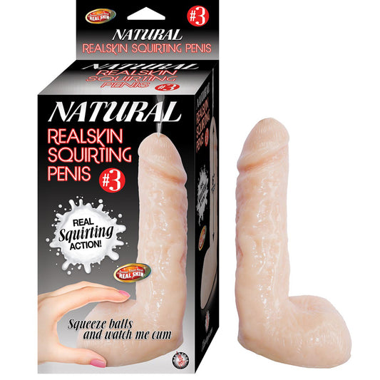 Natural Realskin Squirting Penis #3 | 782631276107 | Available at EroticWarehouse.com