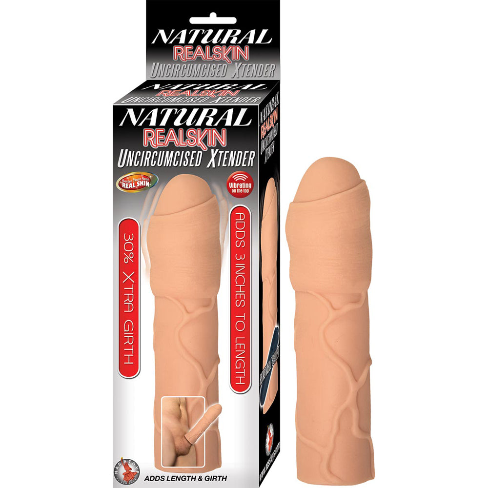 Natural Realskin Uncircumcised Xtender White | 782631277210 | Available at EroticWarehouse.com