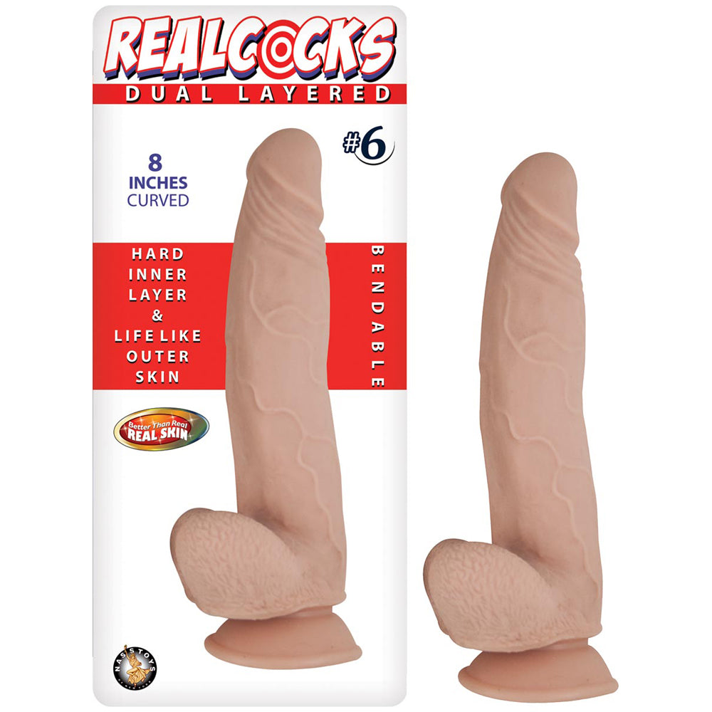 Realcocks Dual Layered #6 White | 782631278514 | Available at EroticWarehouse.com