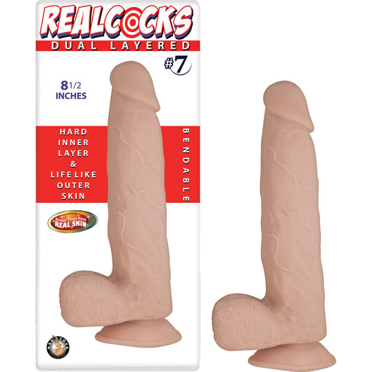 Realcocks Dual Layered #7 White | 782631278613 | Available at EroticWarehouse.com