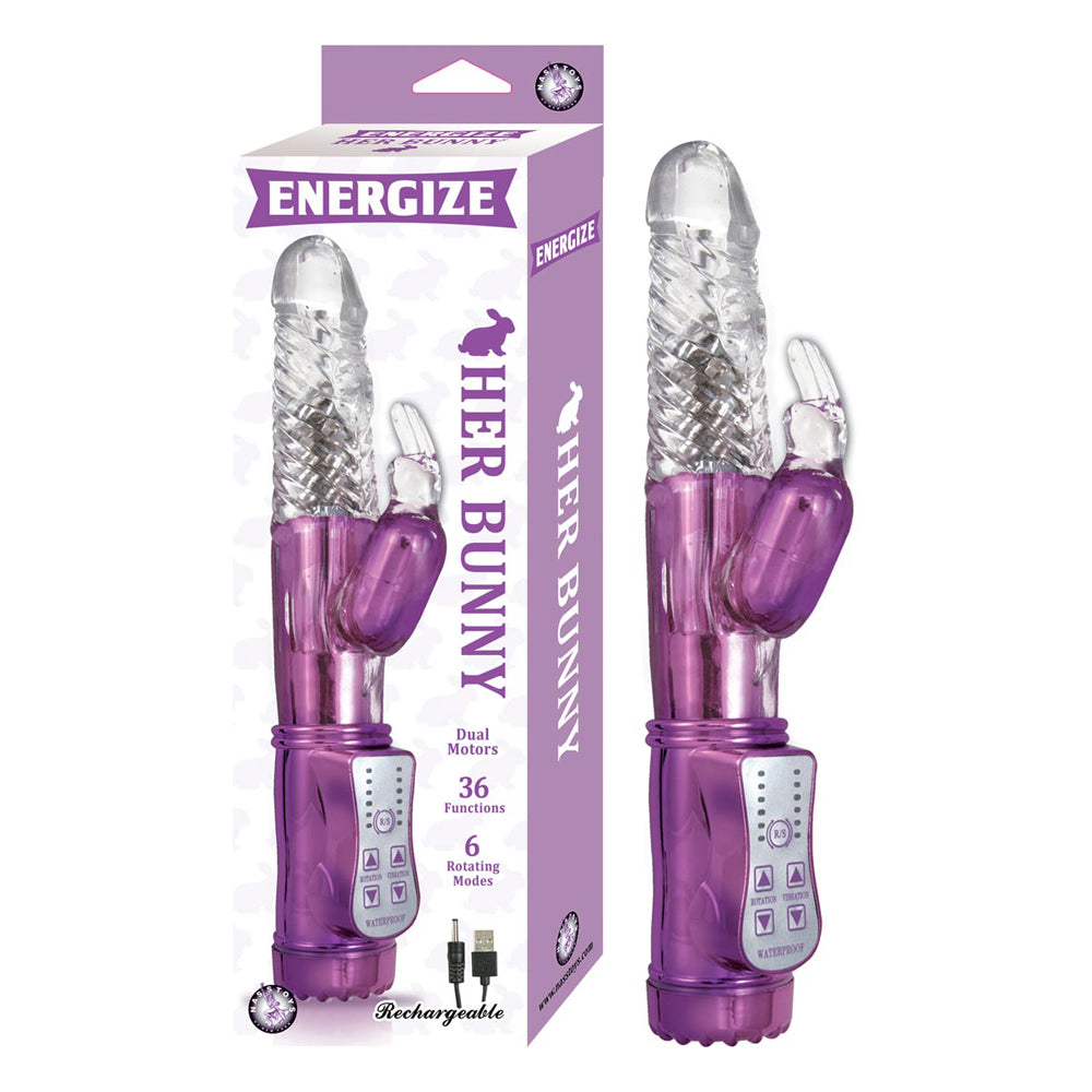 Energize Her Bunny 1 Purple | 782631279023 | Available at EroticWarehouse.com