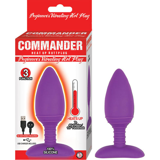 Commander Beginner's Vibrating Hot Plug Purple | 782631280920 | Available at EroticWarehouse.com