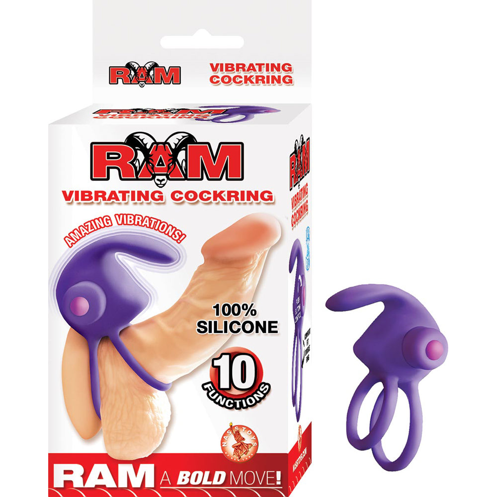 Ram Vibrating Cockring Purple | 782631281224 | Available at EroticWarehouse.com