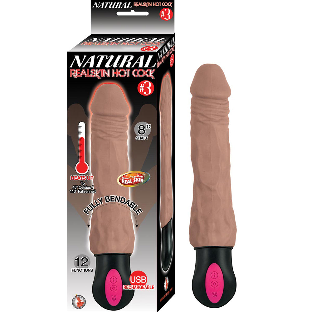 Natural Realskin Hot Cock #3 Brown | 782631281507 | Available at EroticWarehouse.com