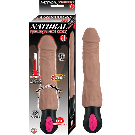Natural Realskin Hot Cock #3 Brown | 782631281507 | Available at EroticWarehouse.com