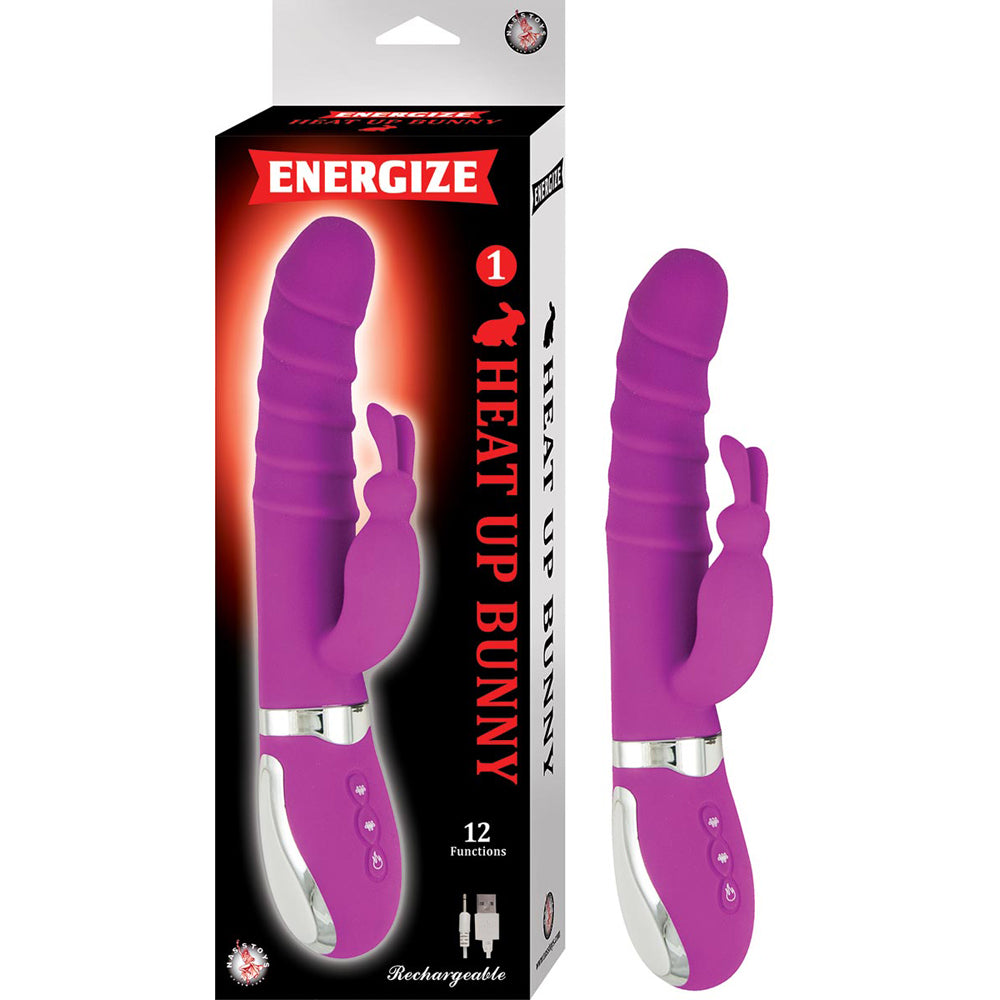 Energize Heat Up Bunny 1 Purple | 782631283129 | Available at EroticWarehouse.com