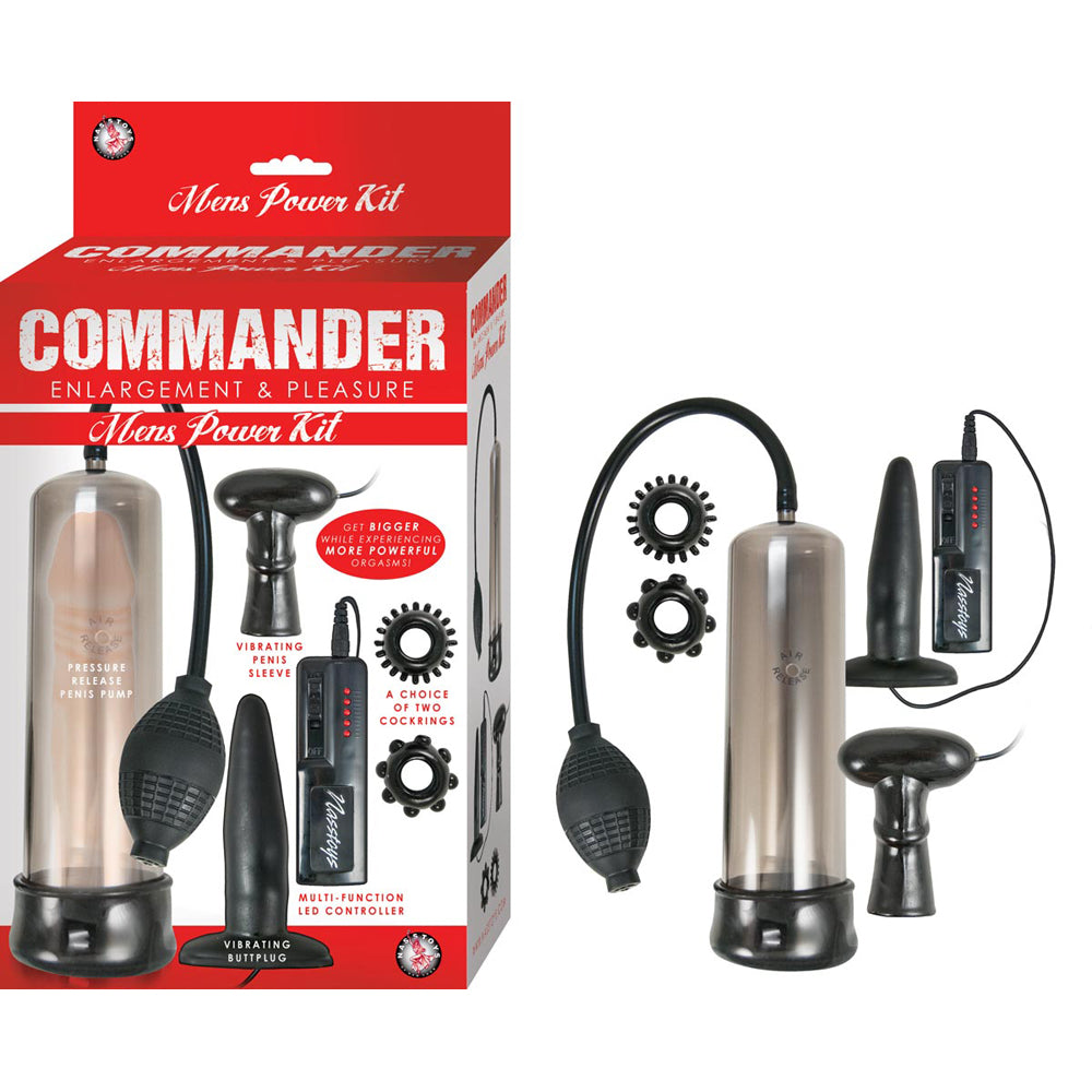 Commander Mens Power Kit Black | 782631284706 | Available at EroticWarehouse.com