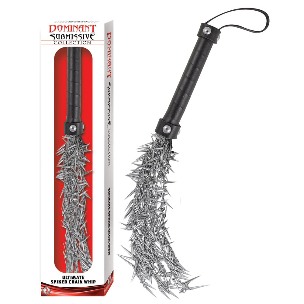 Dominant Submissive Collection Ultimate Spiked Chain Whip | 782631286809 | Available at EroticWarehouse.com
