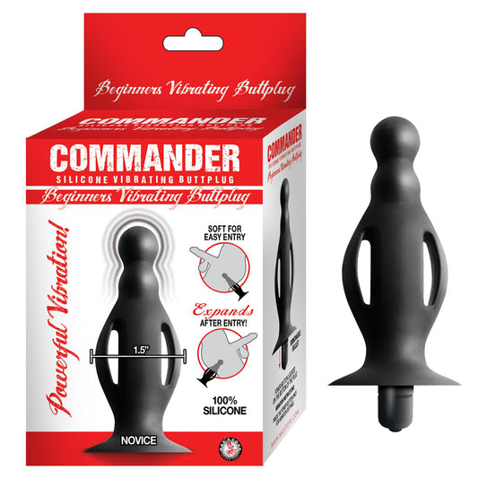 Commander Beginners Vibrating Buttplug Black | 782631287301 | Available at EroticWarehouse.com