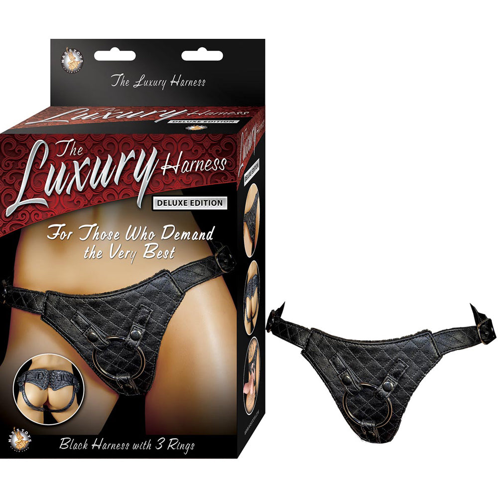 The Luxury Harness Deluxe Edition Black | 782631289329 | Available at EroticWarehouse.com