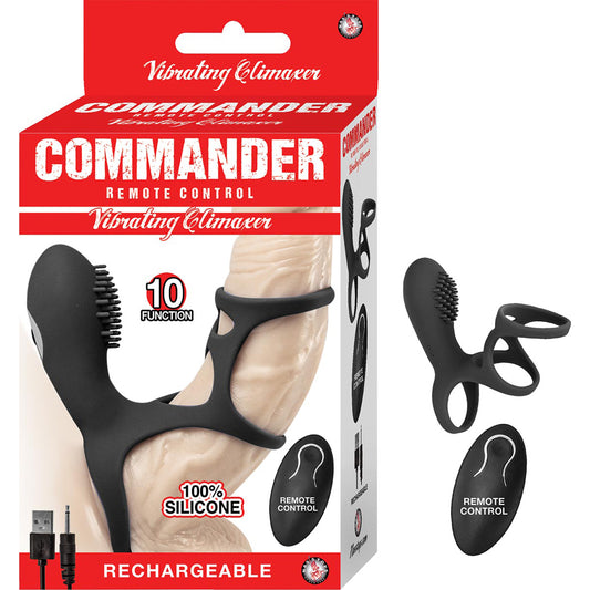 Commander Remote Control Vibrating Climaxer Black | 782631289619 | Available at EroticWarehouse.com