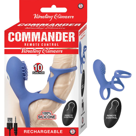 Commander Remote Control Vibrating Climaxer Blue | 782631289626 | Available at EroticWarehouse.com