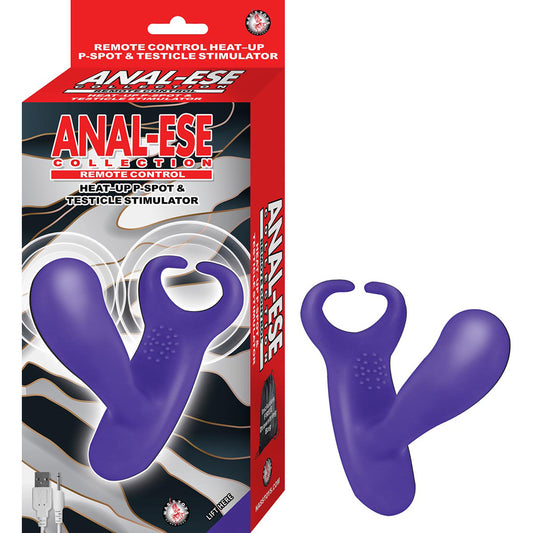 Anal-Ese Collection Remote Control Heat-Up P-Spot & Testicle Stimulator Purple | 782631291827 | Available at EroticWarehouse.com