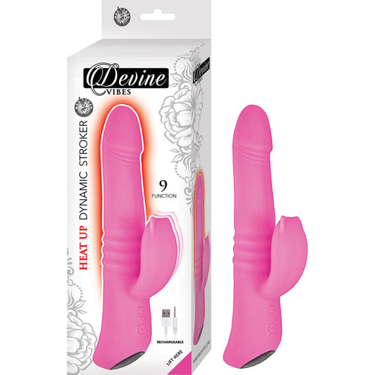 Devine Vibes Heat Up Dynamic Stroker Pink | 782631292015 | Available at EroticWarehouse.com