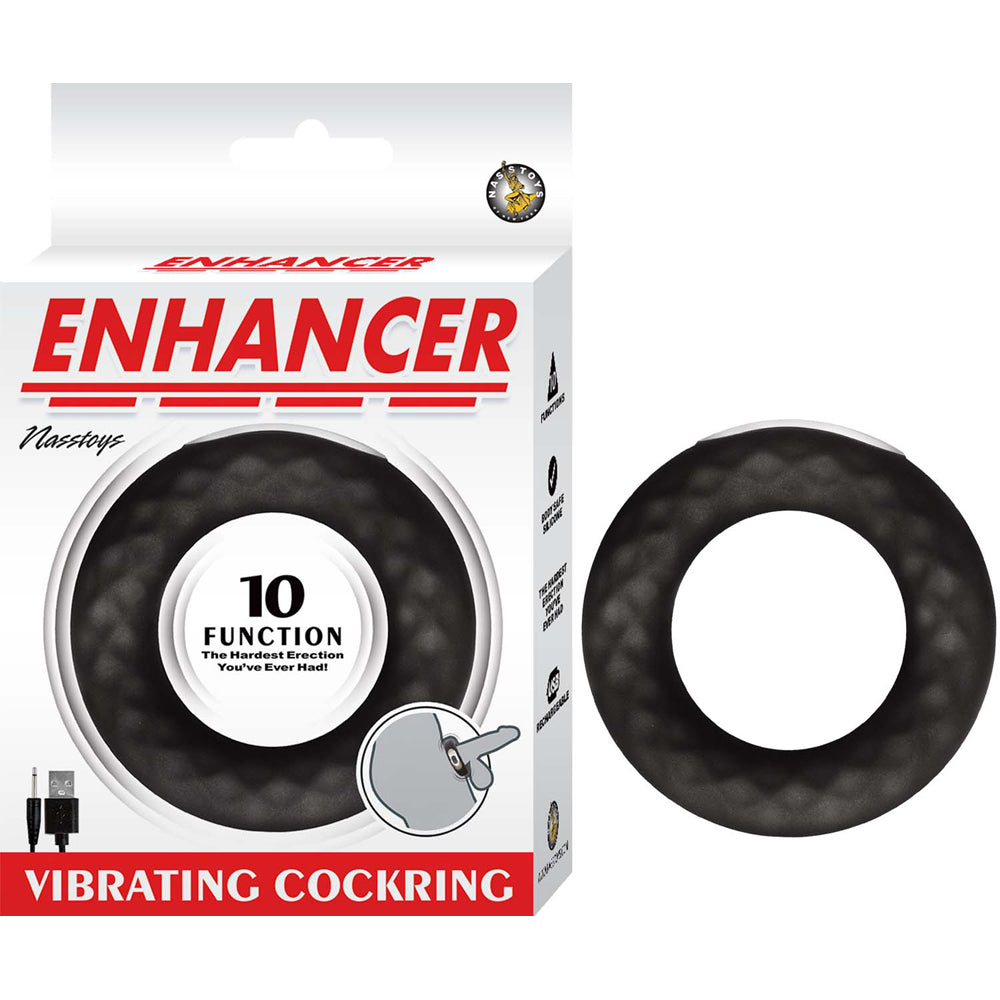 Enhancer Vibrating Cockring Black | 782631306200 | Available at EroticWarehouse.com
