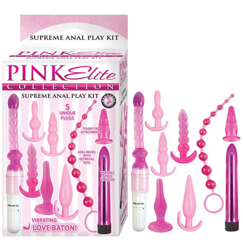Pink Elite Collection Supreme Anal Play Kit Pink | 782631306408 | Available at EroticWarehouse.com