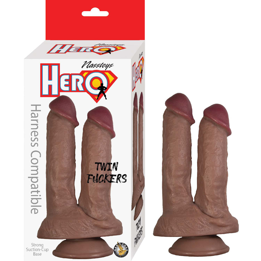 Hero Twin Fuckers Brown | 782631307528 | Available at EroticWarehouse.com