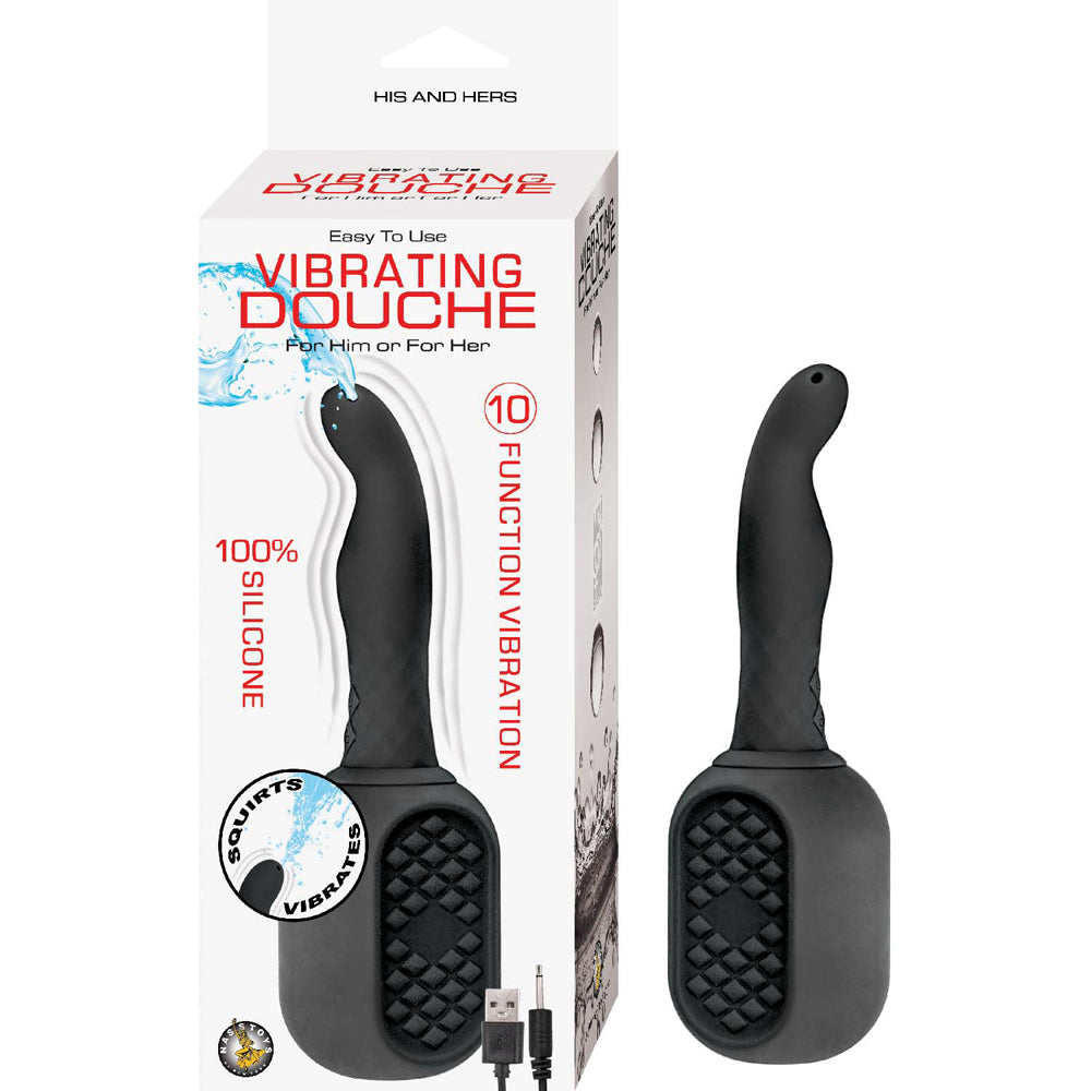 Vibrating Douche Black | 782631308020 | Available at EroticWarehouse.com