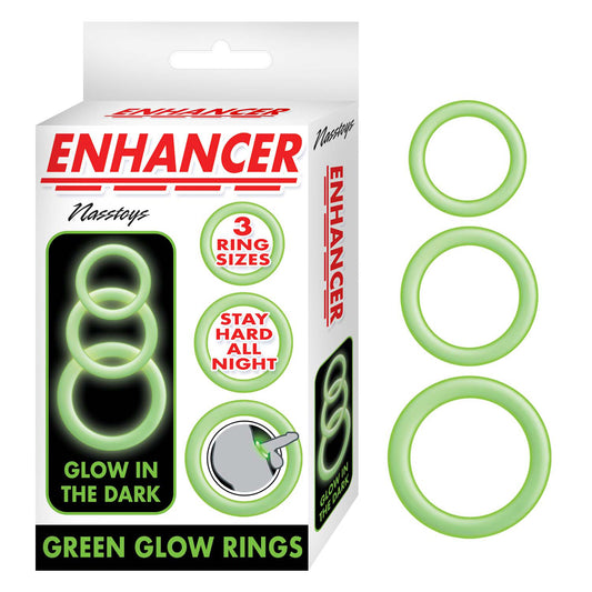 Enhancer Green Glow Rings | 782631308709 | Available at EroticWarehouse.com