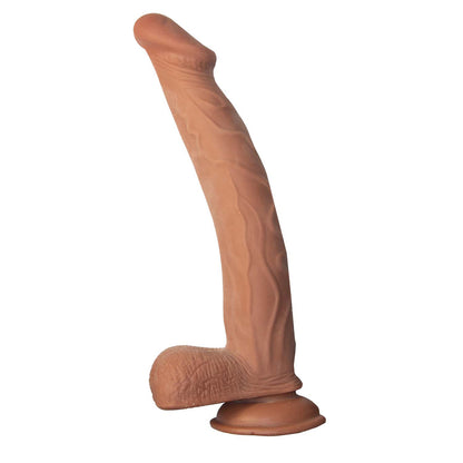 Realcocks Dual Layered 10'' Brown | 782631309324 | Available at EroticWarehouse.com