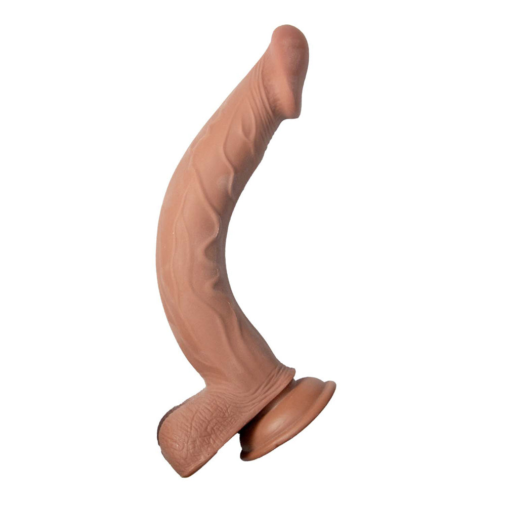 Realcocks Dual Layered 10'' Brown | 782631309324 | Available at EroticWarehouse.com