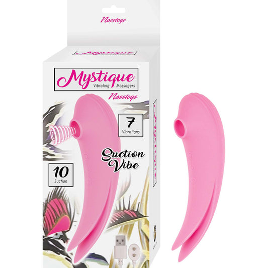 Mystique Vibrating Massagers Suction Vibe Pink | 782631309713 | Available at EroticWarehouse.com