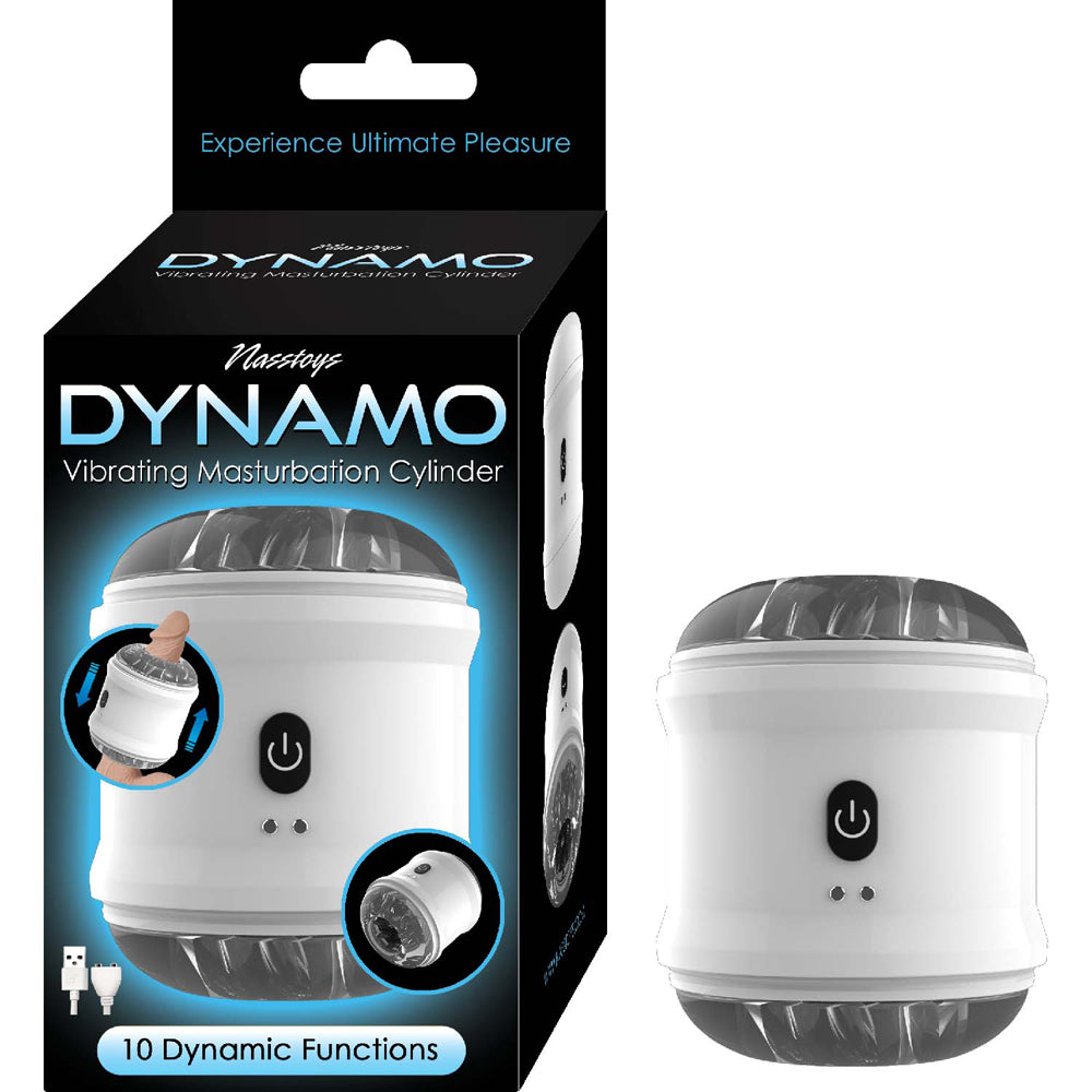 Dynamo Vibrating Masturbator Cup White | 782631310610 | Available at EroticWarehouse.com