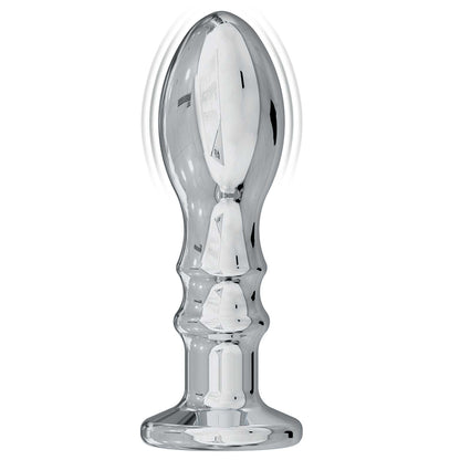 Ass-Sation Remote Vibrating Metal Anal Pleaser Silver | 782631311518 | Available at EroticWarehouse.com