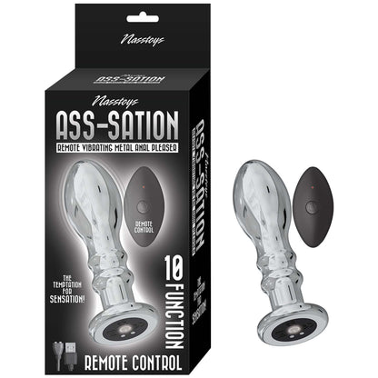 Ass-Sation Remote Vibrating Metal Anal Pleaser Silver | 782631311518 | Available at EroticWarehouse.com