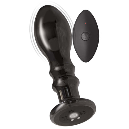 Ass-Sation Remote Vibrating Metal Anal Pleaser Black | 782631311525 | Available at EroticWarehouse.com