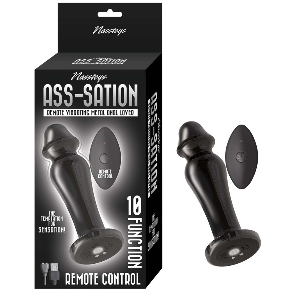 Ass-Sation Remote Vibrating Metal Anal Lover Black | 782631311624 | Available at EroticWarehouse.com