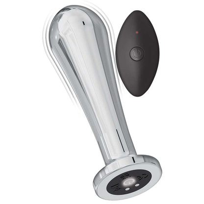 Ass-Sation Remote Vibrating Metal Anal Bulb Silver | 782631311716 | Available at EroticWarehouse.com